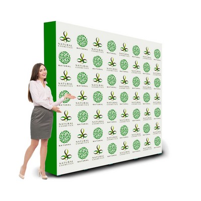 8' x 8' Step and Repeat Fabric Pop Up Straight Display Package