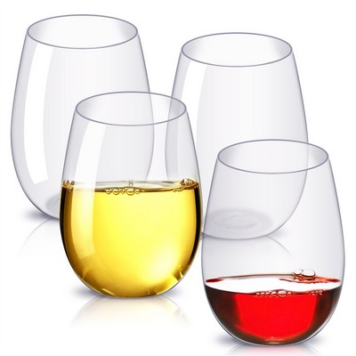 450ml 16oz Tritan Shatterproof Stemless Wine Glasses For Party