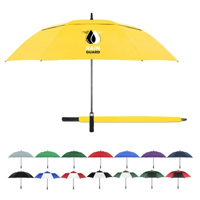 60" Vented Auto-Open Windproof Golf Umbrella