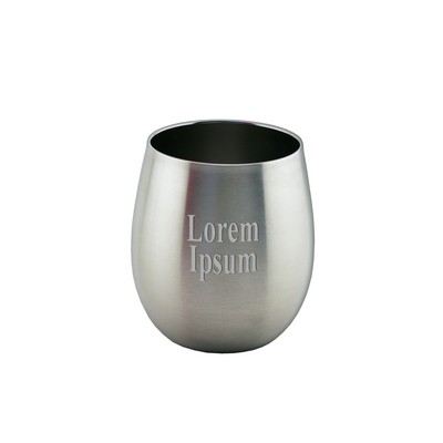 8 Oz. Apollo™ Stainless Steel Stemless Tri-Wall Wine Glass
