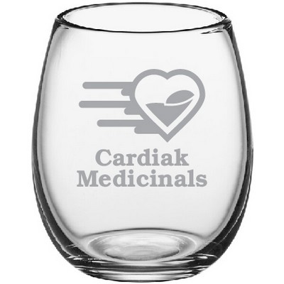 Laser Engraved Pangea 16 oz. Stemless Wine Glass
