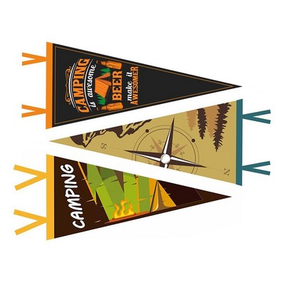 8" x 18" Full Color Single Sided Felt Pennant