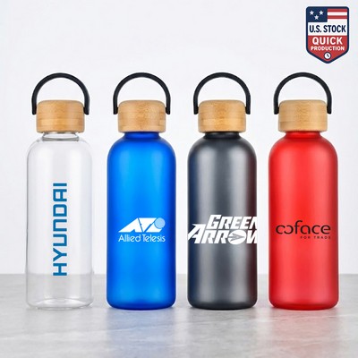 Eco-Friendly 21OZ RPET Water Bottle with Bamboo Lid