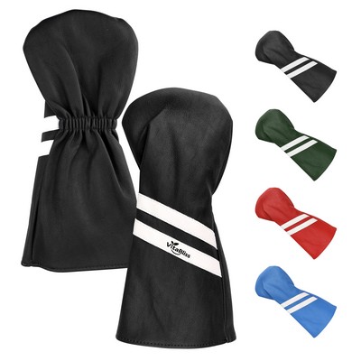 Custom PU Leather Golf Head Cover Wood Driver Headcovers