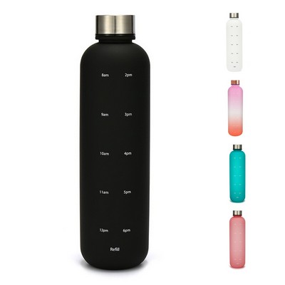 32oz Motivational Water Bottle with Time Marker