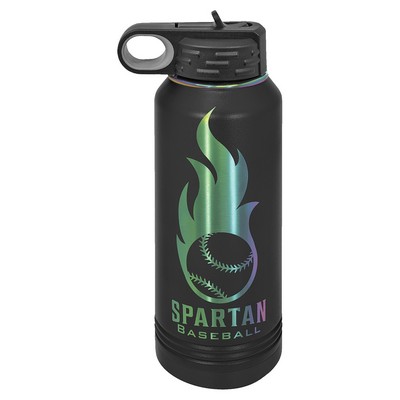 32 oz. Black/Prism Water Bottle, Engraved