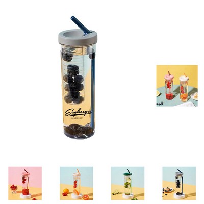 24oz Double-Walled Screw-Top Lid Plastic Tumbler