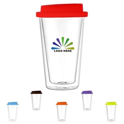 12OZ Double-Walled Borosilicate Glass Water Cup(Ocean)