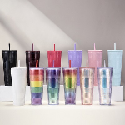 24 OZ Double Wall Studded Tumbler