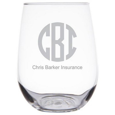 Laser Engraved Libbey® 221 Customizable 17 oz. Stemless Wine Glass
