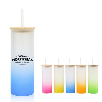 16 Oz Tumbler w/ Glass Straw